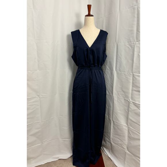 NWT Ettitude Sateen Jumpsuit - Ocean - Picture 1 of 7